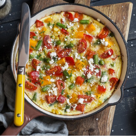 Vegetable omelet Saveurs Santé  Lunches