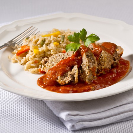 Meat loaf with vegetable rice Saveurs Santé  Individual Portions