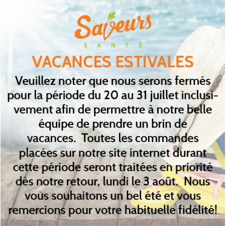 SUMMER VACATIONS Saveurs Santé Aliments Saveurs Sante Individual Portions