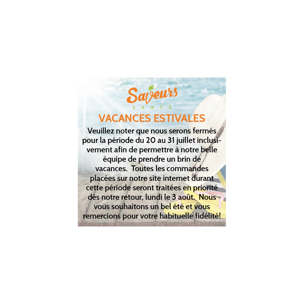 SUMMER VACATIONS Saveurs Santé Aliments Saveurs Sante Individual Portions