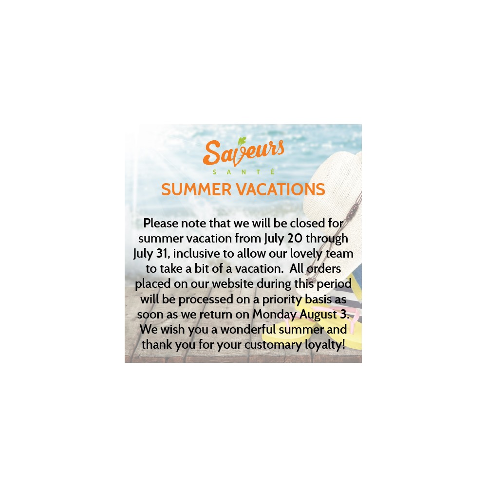 SUMMER VACATIONS Saveurs Santé Aliments Saveurs Sante Portions Individuelles
